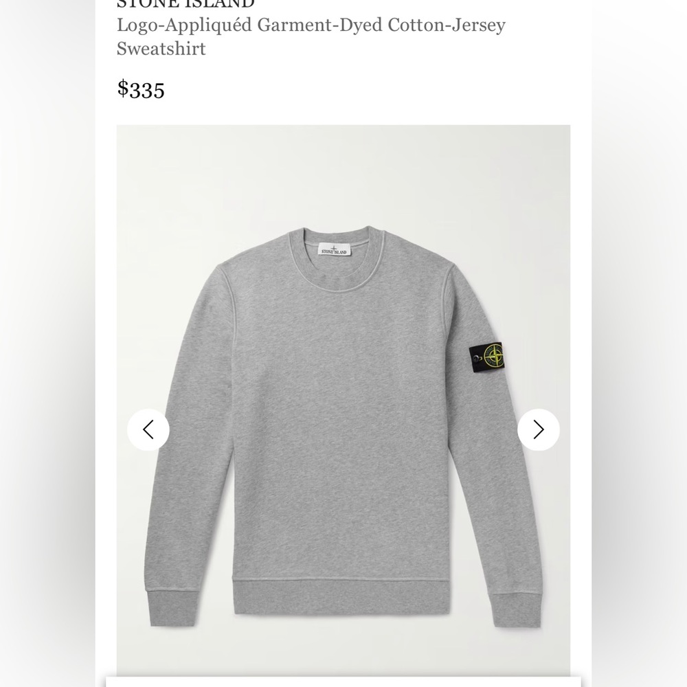 Authentic Lightly Used Stone Island Sweater size Large.